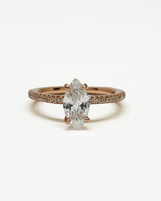 Dainty Marquise Rose Gold Ring
