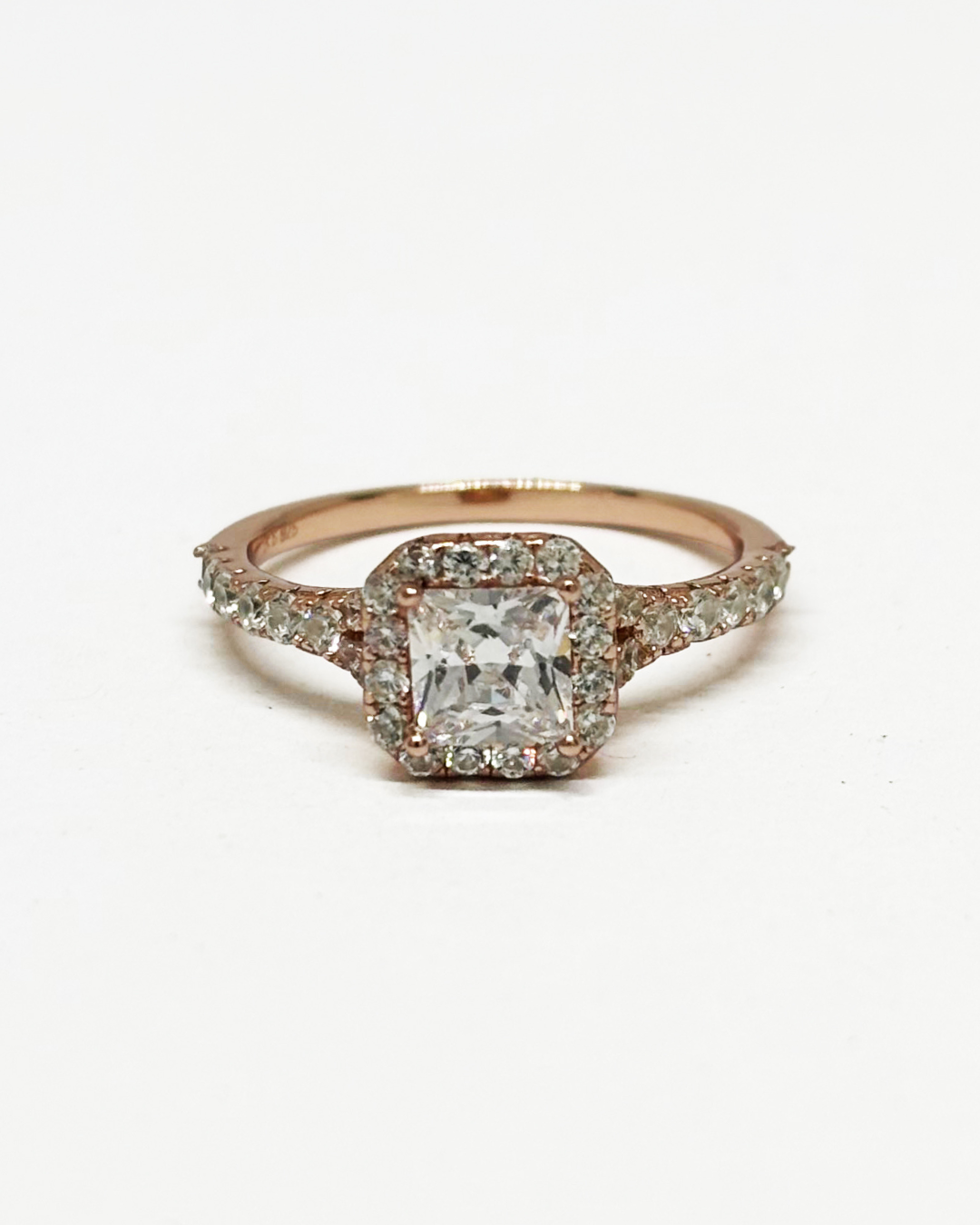Princess Shank Rose Gold Ring