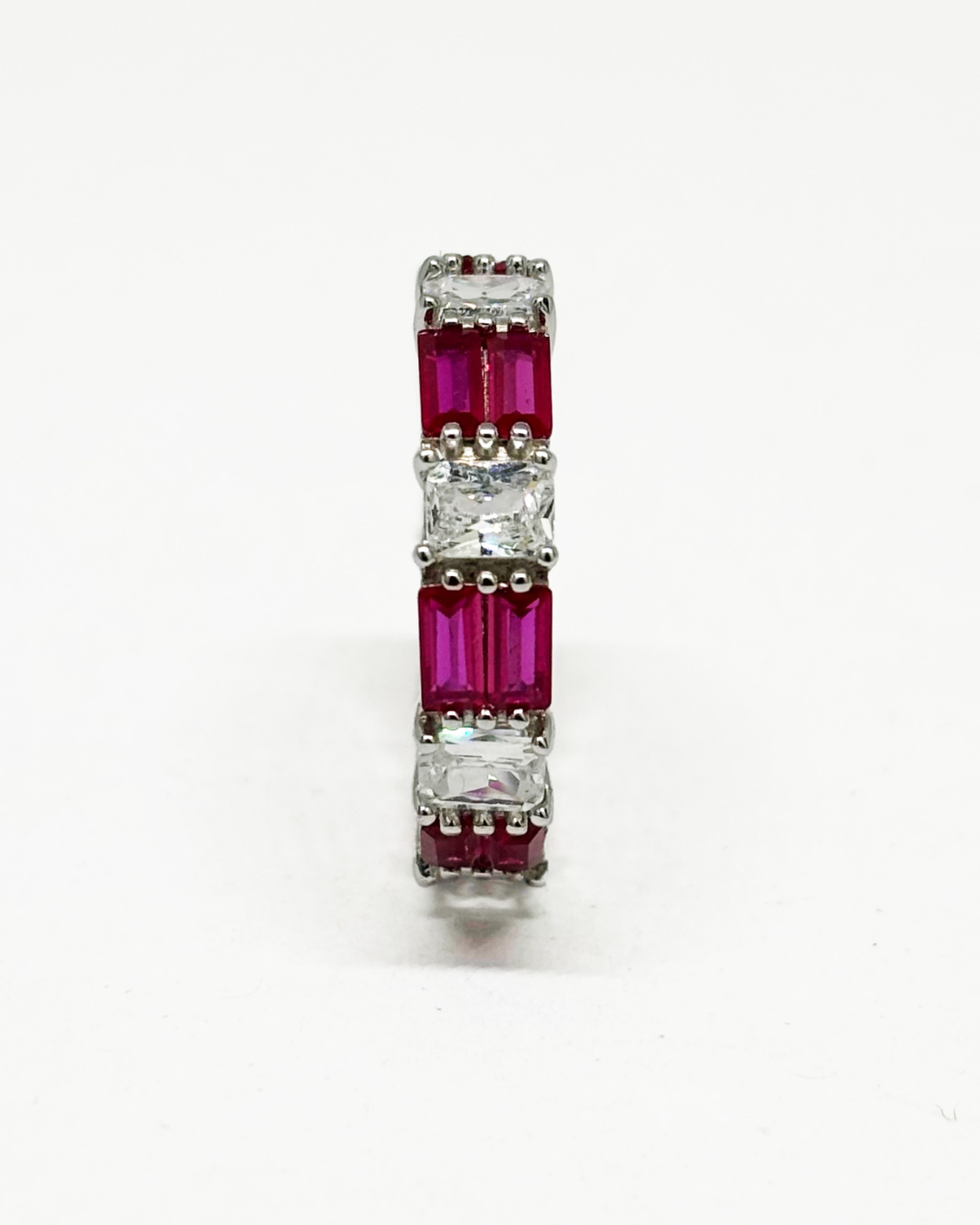 Emerald Cut Ruby Band