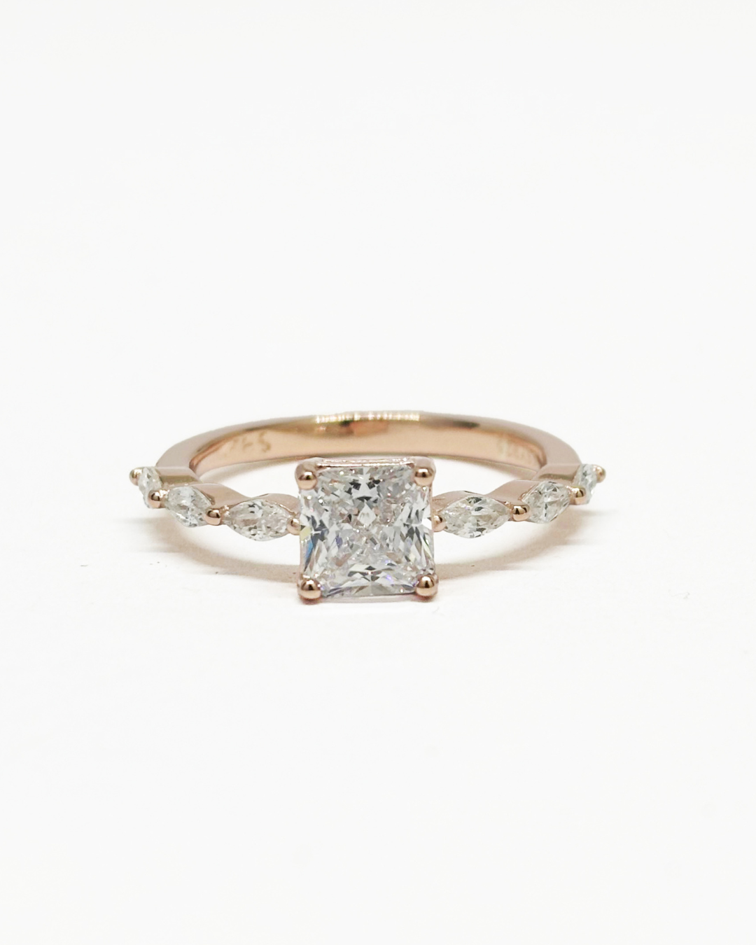 Princess Marquee Rose Gold Ring