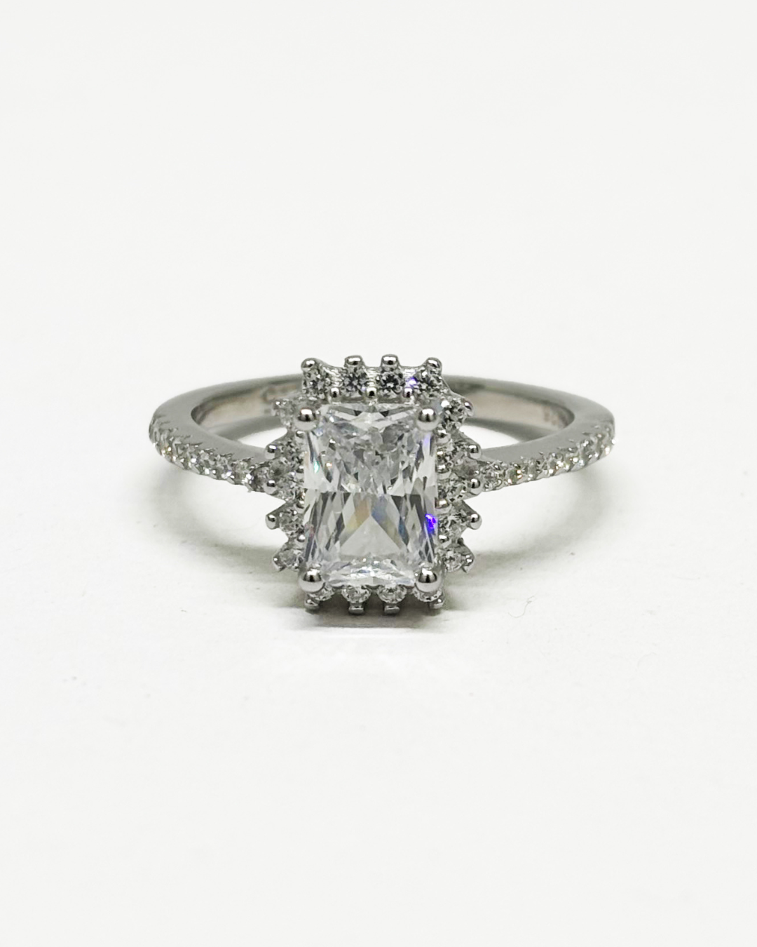 Halo Radiant Silver Ring