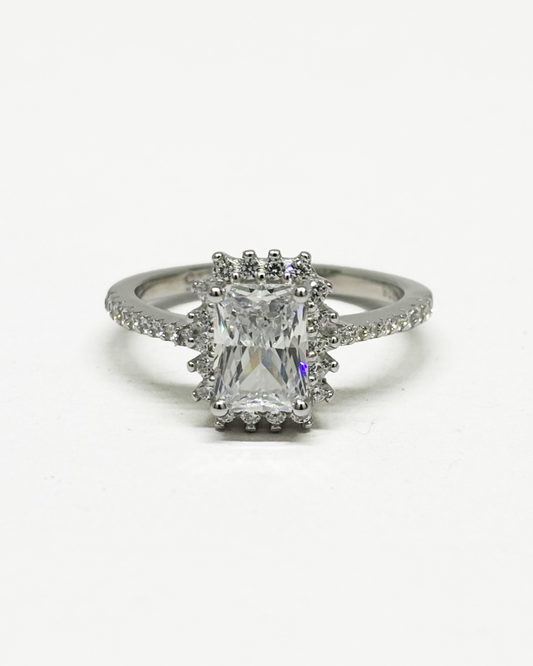 Halo Radiant Silver Ring