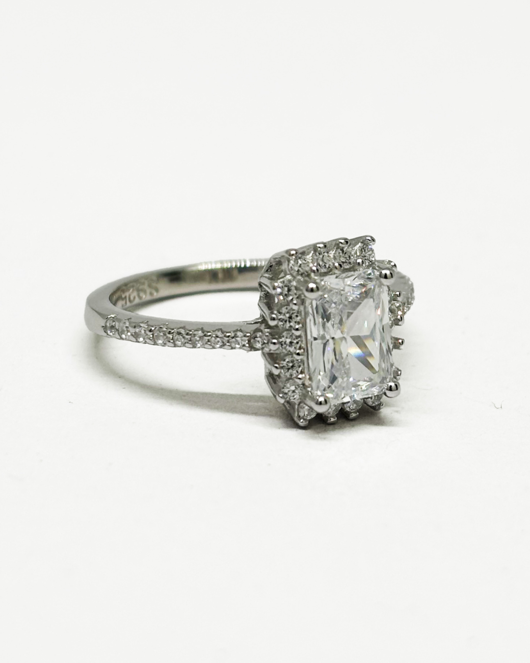 Halo Radiant Silver Ring