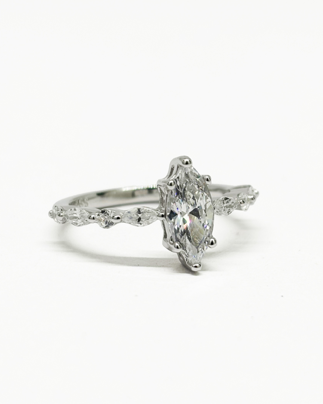 Marquise Dupe Silver Ring