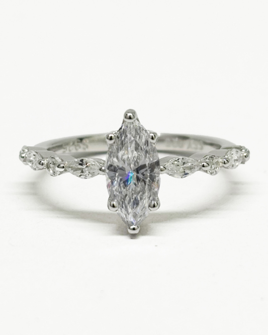 Marquise Dupe Silver Ring