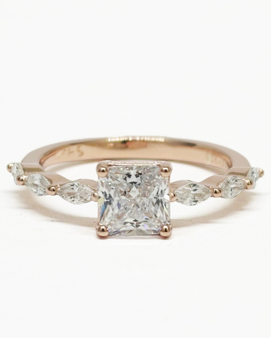 Princess Marquee Rose Gold Ring
