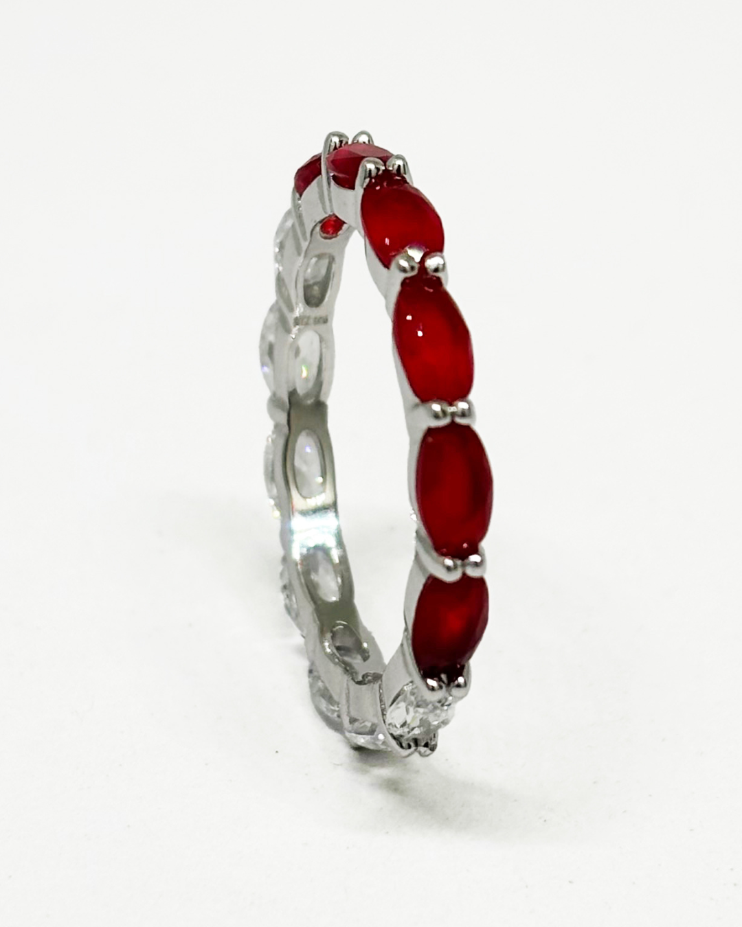 Dual Pear Ruby Band