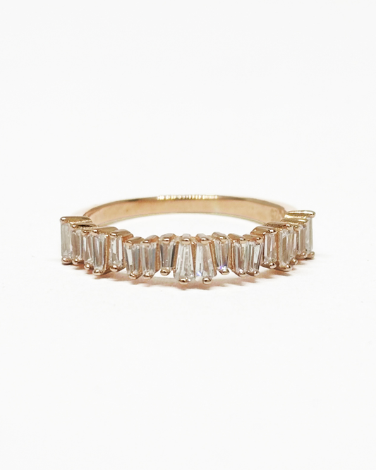 Baguette Eternity Half Rose Gold Band