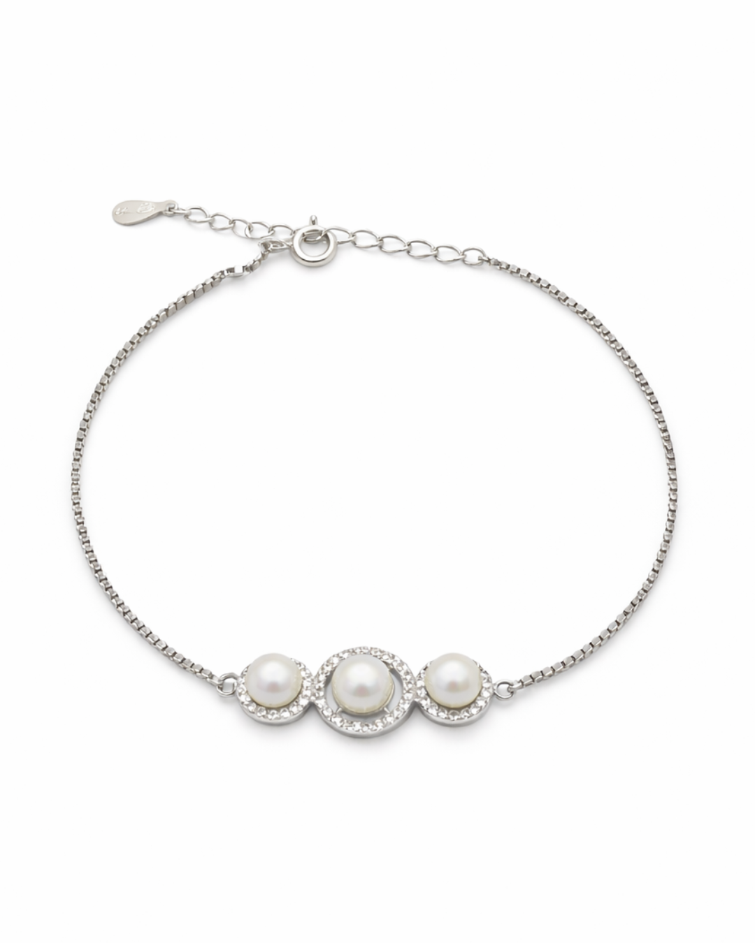 Embraced Pearl Silver Bracelet