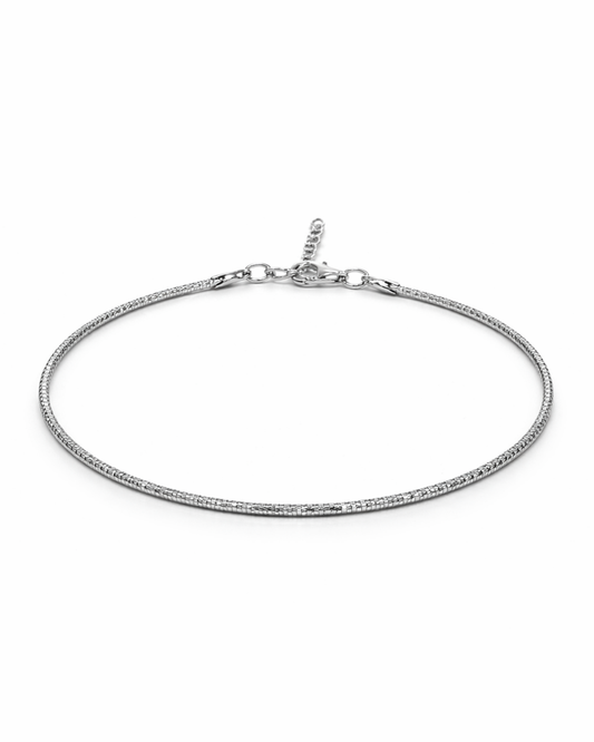 Minimal Snake Silver Bracelet