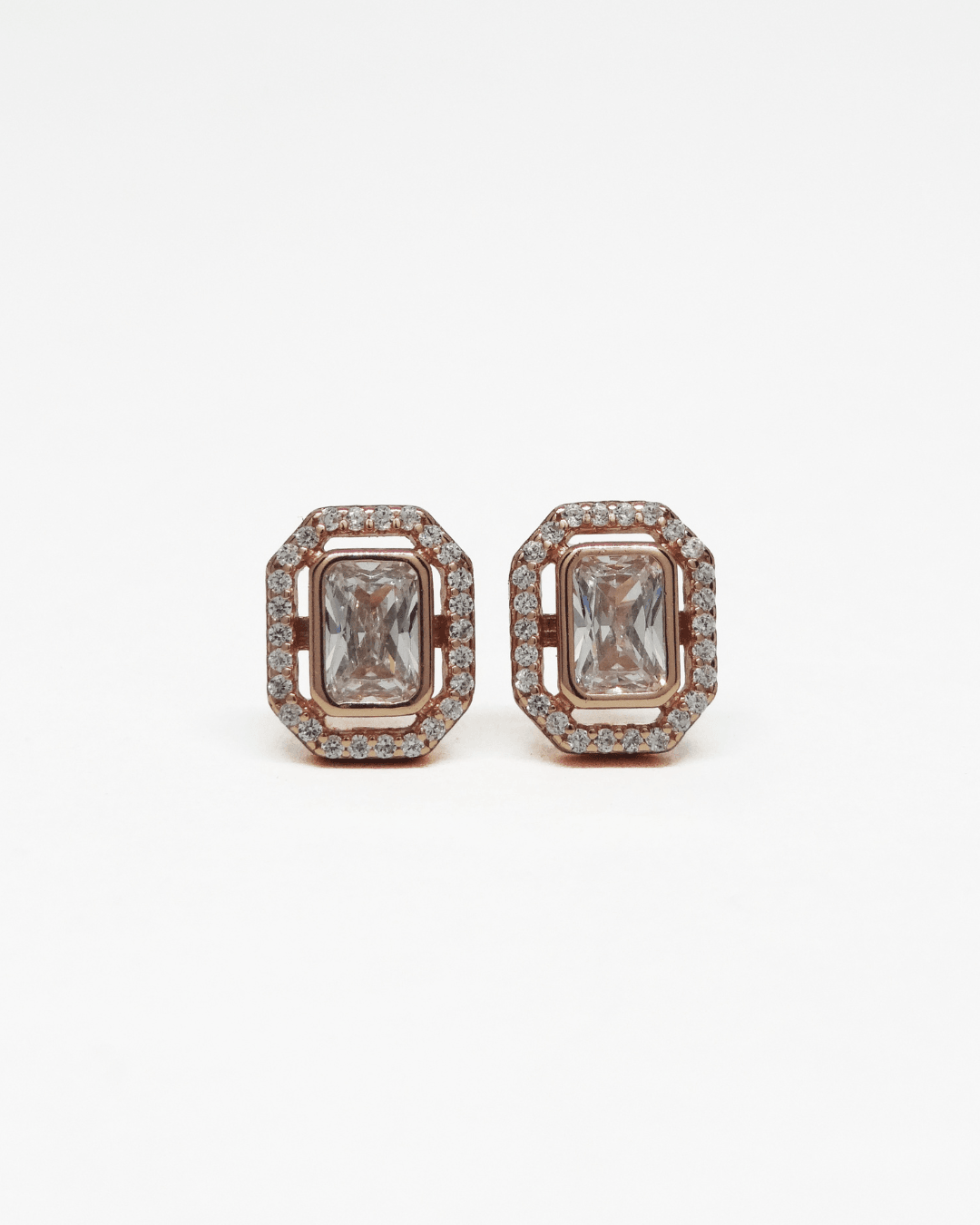 Illusion Rose Gold Stud