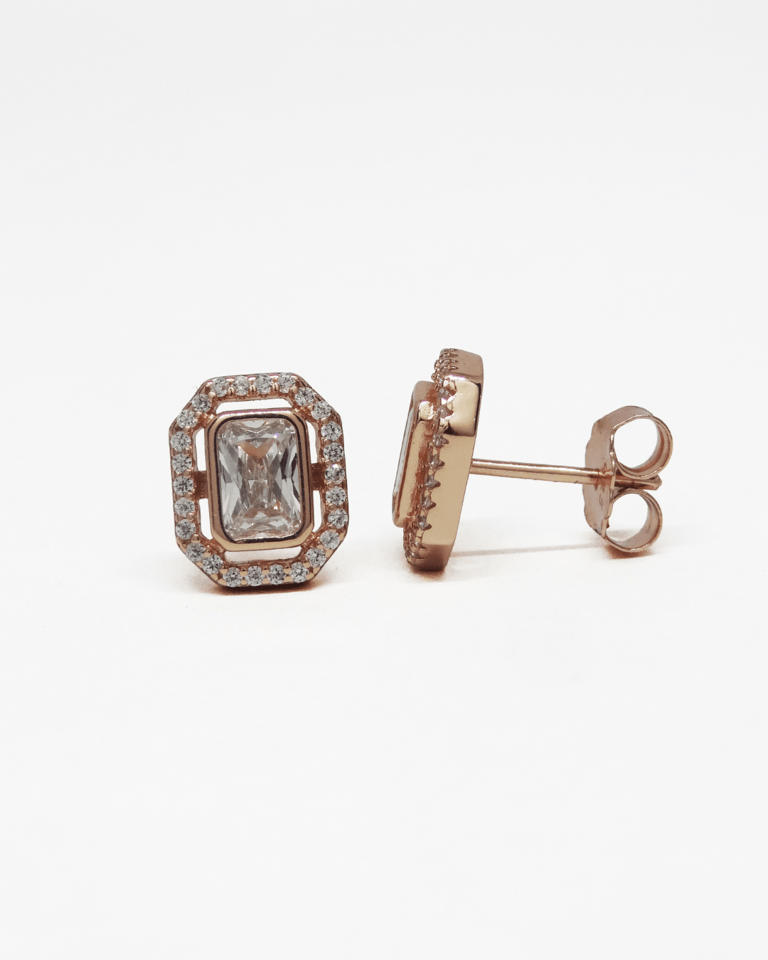 Illusion Rose Gold Stud