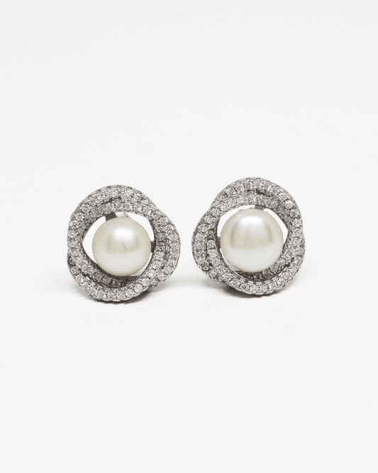 Grace Pearl Silver Studs
